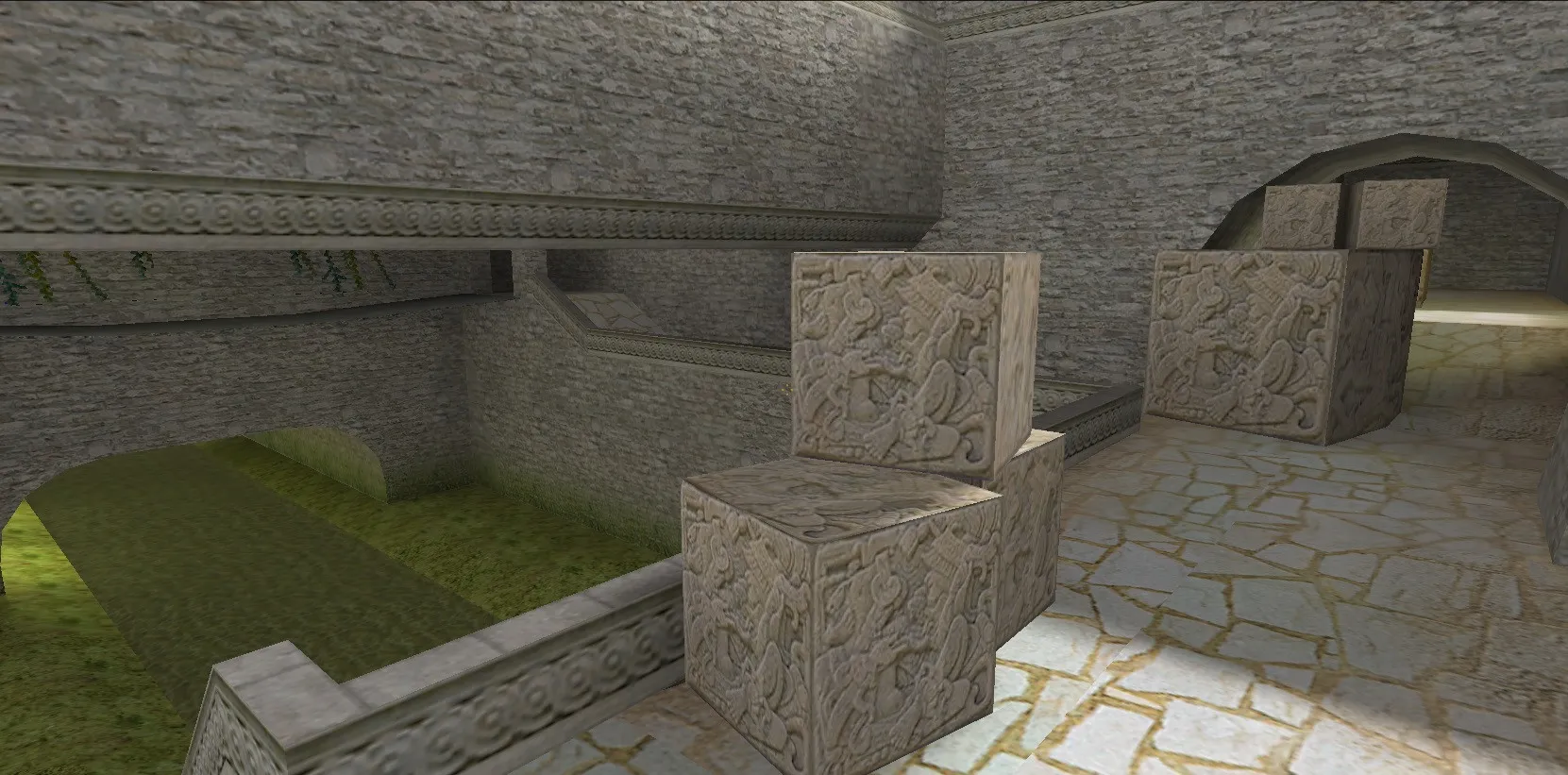 Скриншот  Карта de_aztec2ext для CS 1.6: тактика за Т и КТ, точки, .nav, оптимизация wpoly/epoly