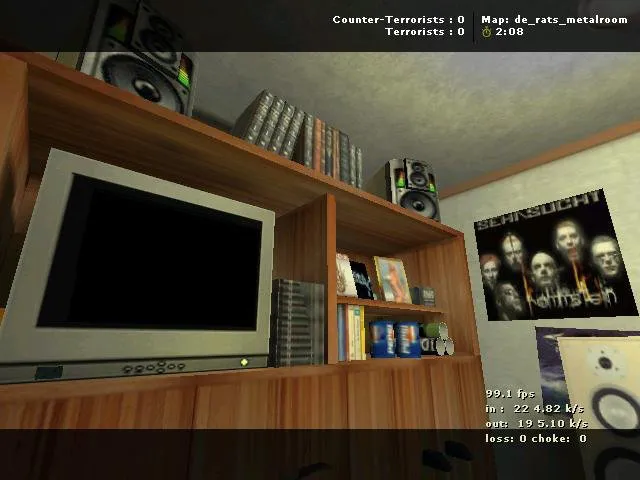Скриншот Карта de_rats_metalroom для CS 1.6 - Тактические возможности и особенности