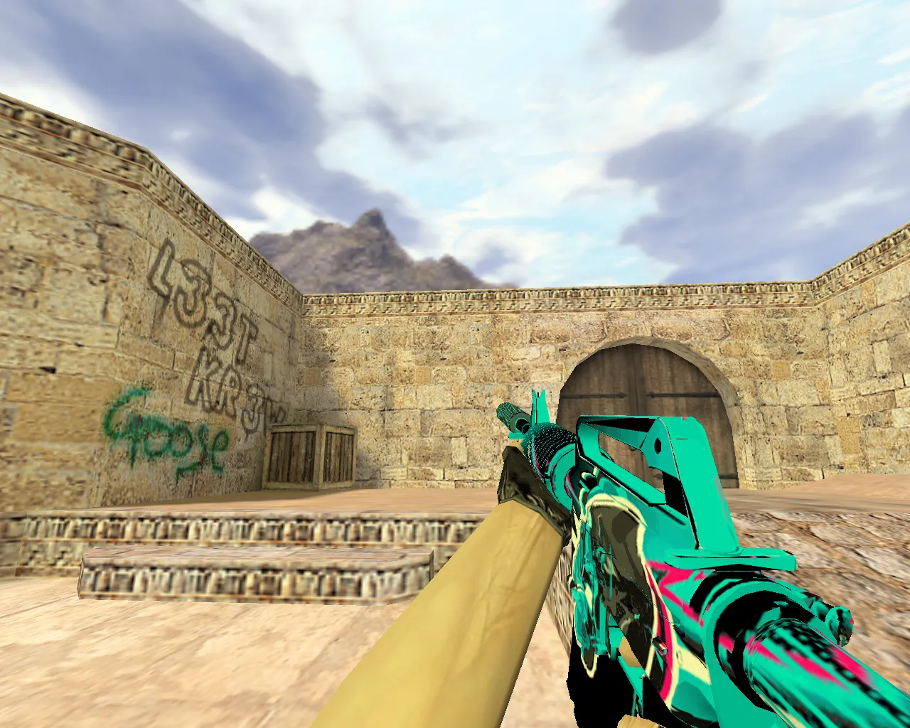 Скриншот Модель v_m4a1 «М4А1 Вандал» для CS 1.6: p_ и w_ версии, звуки, анимация осмотра, текстуры