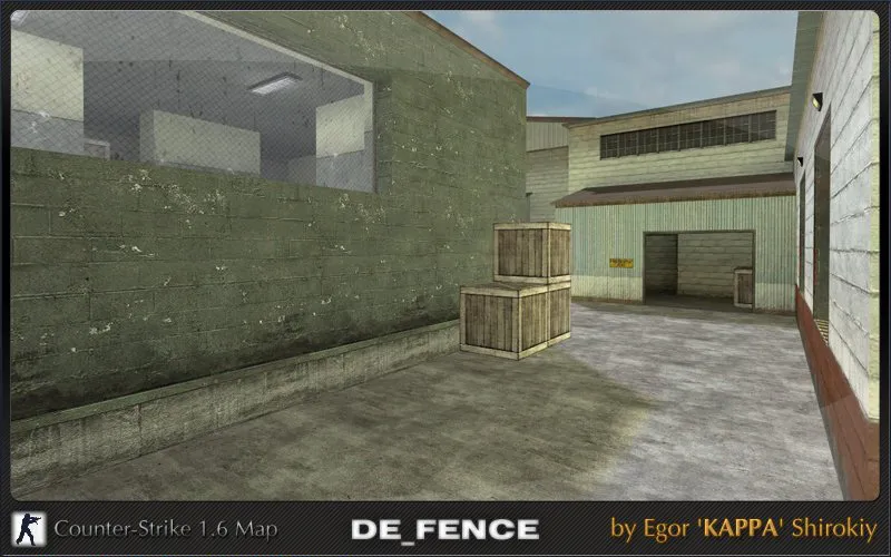 Скриншот  de_fence_rc1 — карта для CS 1.6: точки под контроль, маршруты, .nav для ботов и оптимизация
