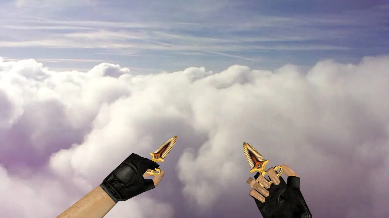 Скриншот Модель Shadow Daggers Warmech для CS 1.6: v_, p_, w_ ножи, звук, осмотр и текстуры