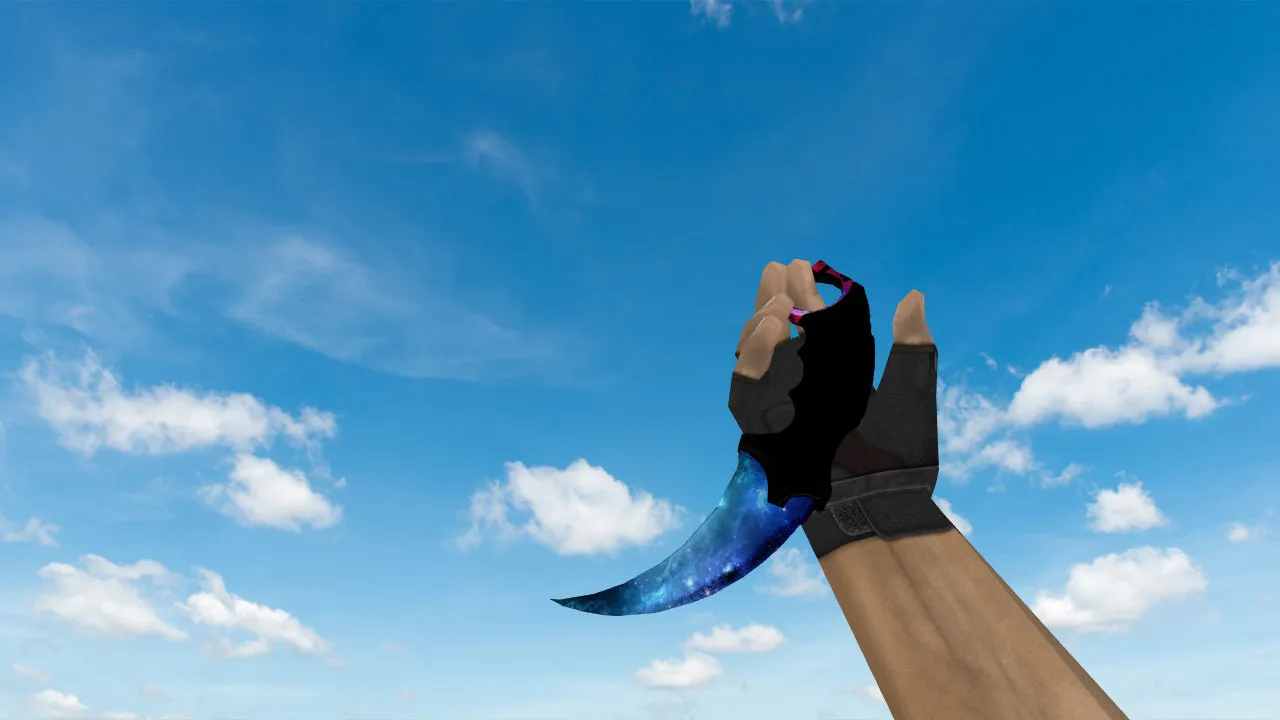 Скриншот Модель ножа Karambit Space v_knife_p в CS 1.6: звуки, анимация осмотра, качество текстур