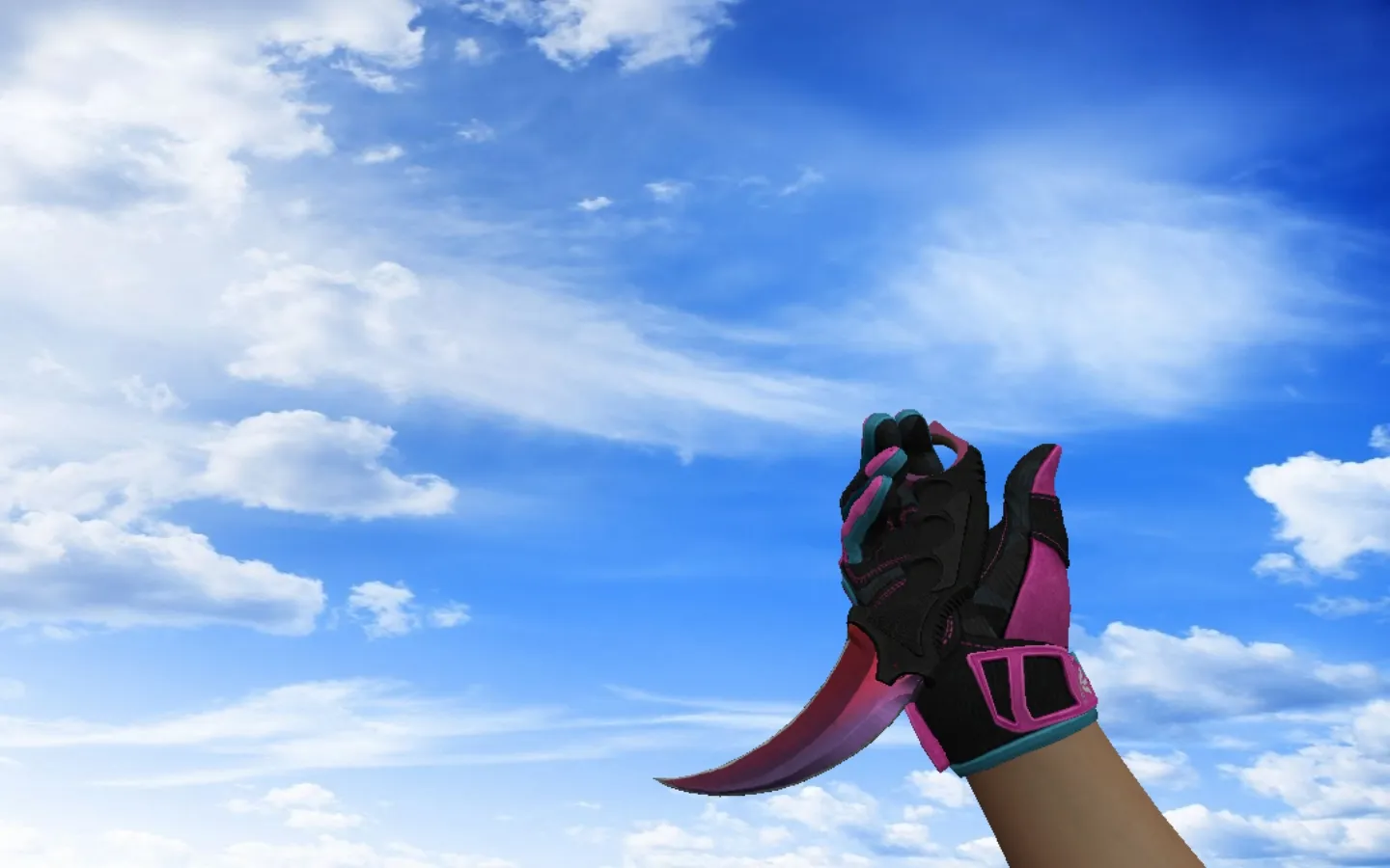 Скриншот Пак «Спортивные перчатки Порок» для CS 1.6: v_ p_ w_ модели, розовый сет, ножи и перчатки, звуки и анимации осмотра