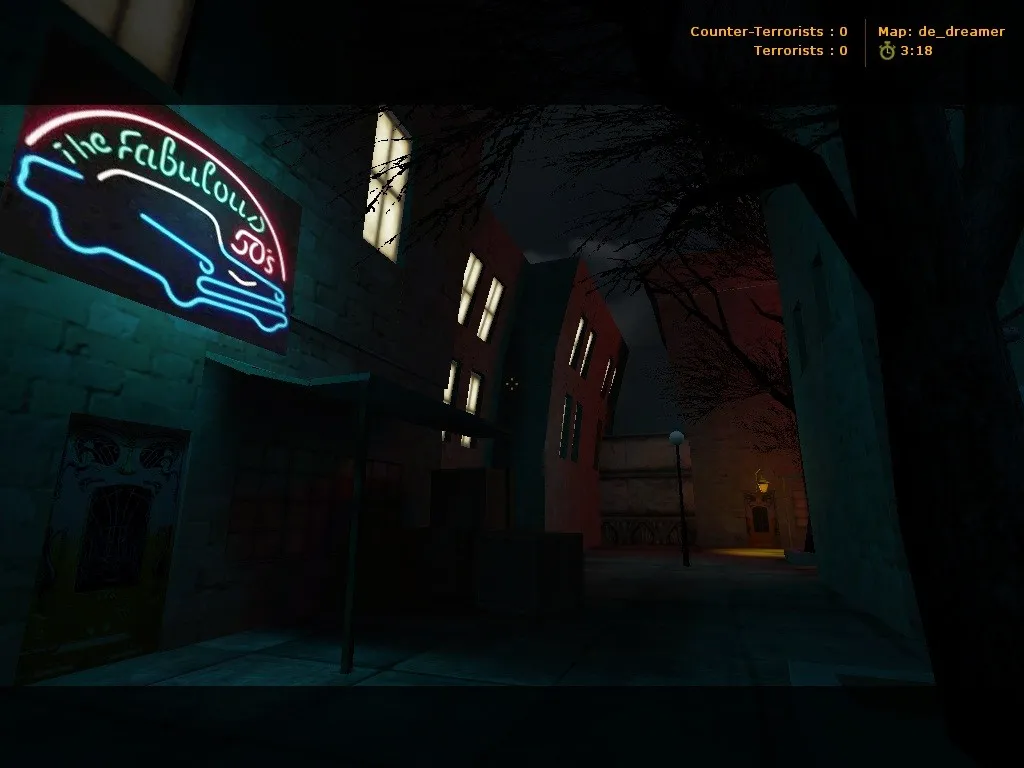 Скриншот  de_dreamer для CS 1.6: обзор карты, точки, тактика за CT и T, .nav для ботов, оптимизация