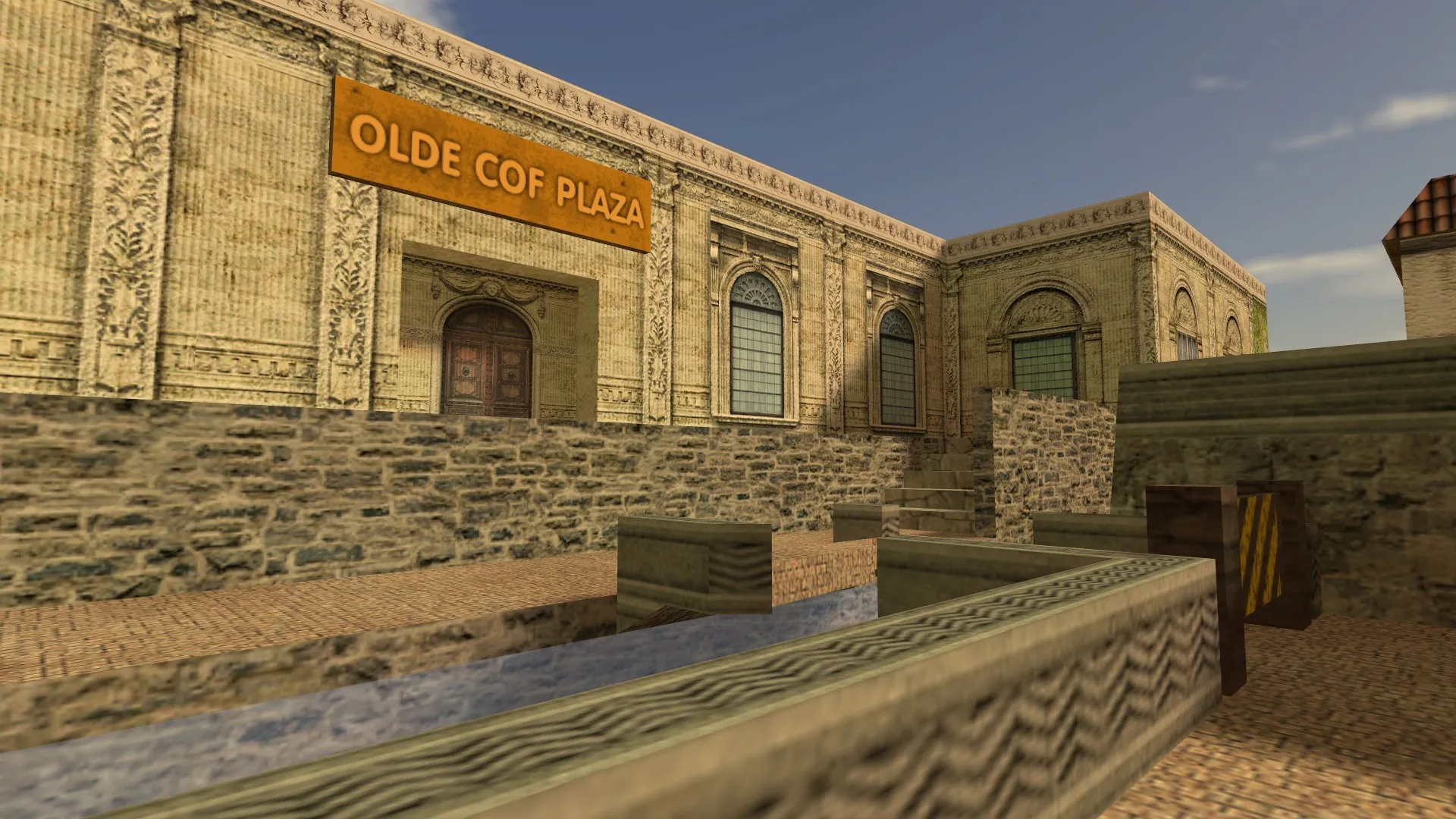 Скриншот  Карта de_cof_plaza для CS 1.6: тайминги, точки, маршруты A/B, .nav для ботов и оптимизация