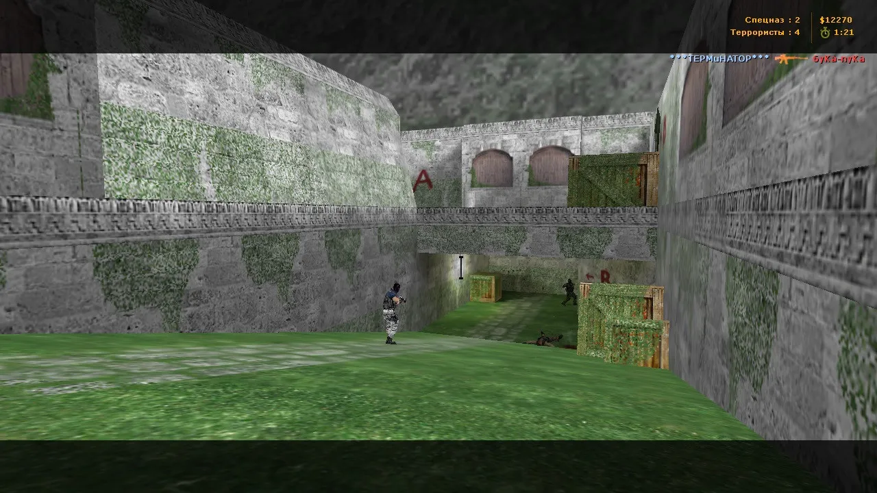 Скриншот  de_green для CS 1.6: тактика, точки, .nav для ботов и оптимизация wpoly/epoly
