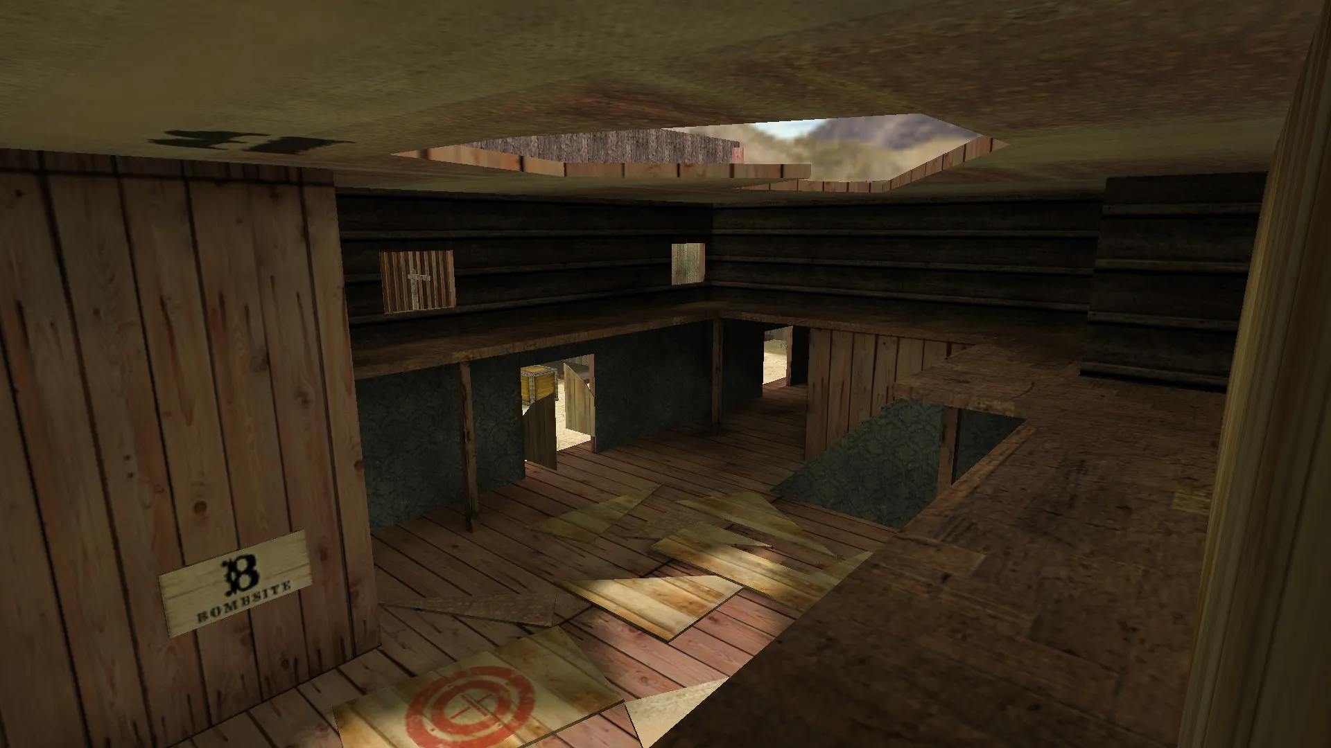 Скриншот  Карта de_wildywest для CS 1.6 - Тактический анализ и особенности