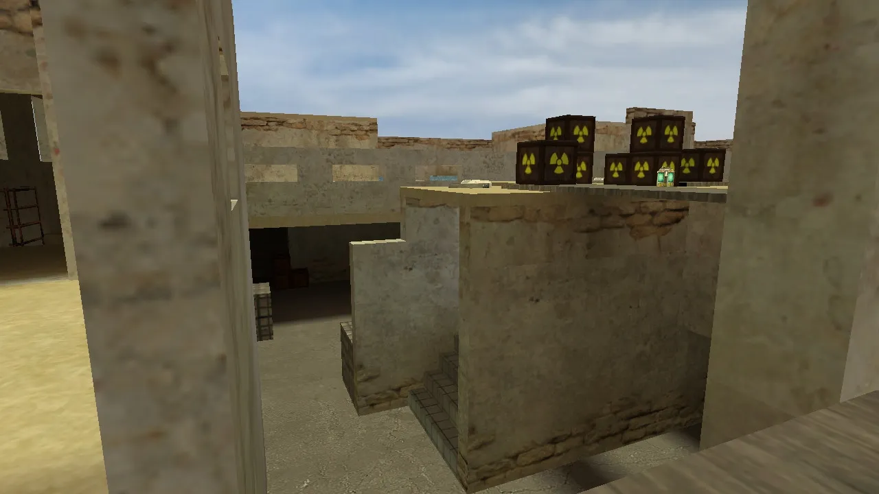 Скриншот  Карта de_ruined_alpha03e для Counter-Strike 1.6 — Тактический анализ и особенности