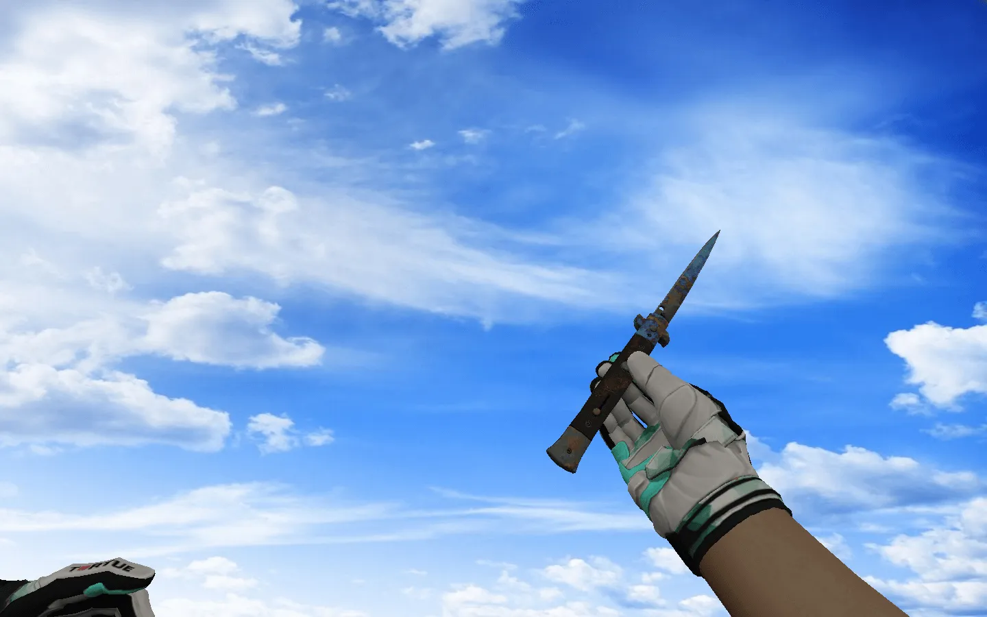 Скриншот  Пак оружия CS 1.6 с мотоциклетными перчатками «Мята»: AK-47, AWP, DE, Glock-18, M4A4, SSG 08, USP-S и ножи