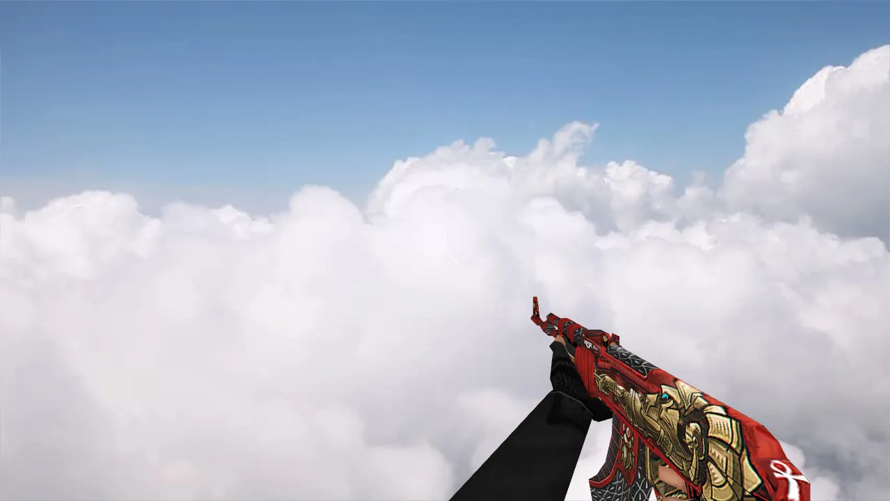 Скриншот Модель v_ p_ w_ Default AK-47 Anubis для CS 1.6: точный осмотр, звуки, текстуры