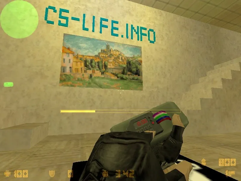 Скриншот  c4_mansion — DE карта для CS 1.6: тактика сторон, точки, оптимизация и боты