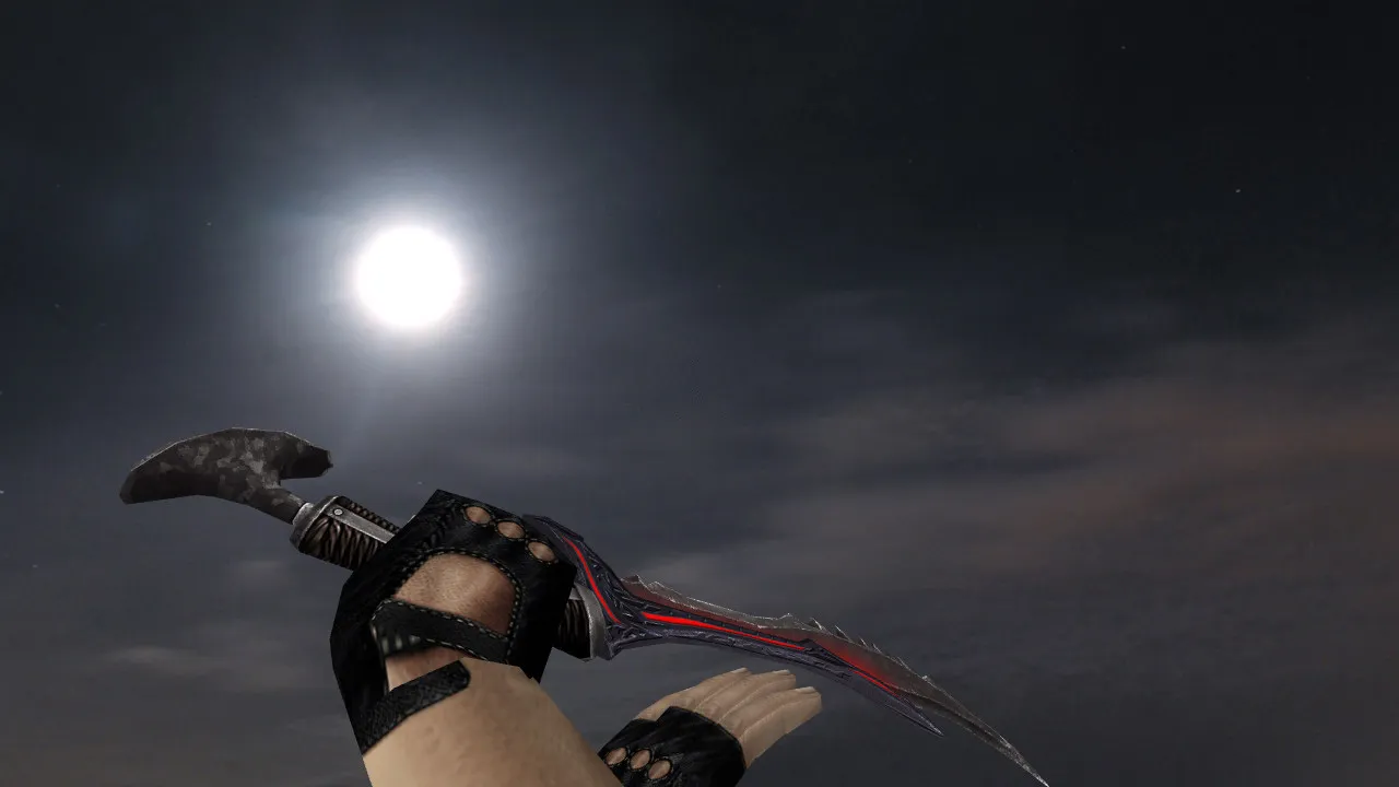 Скриншот Модель ножа «Daedric Dagger» v_model для CS 1.6: звуки, анимация осмотра, текстуры и качественный вид в игре