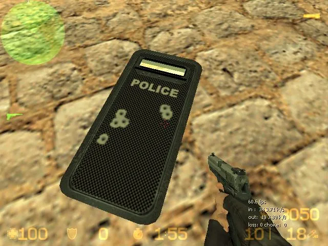 Скриншот Модель «Police Carbon Shield» для CS 1.6: v_ и p_ модели, звуки, анимации, текстуры и настройка