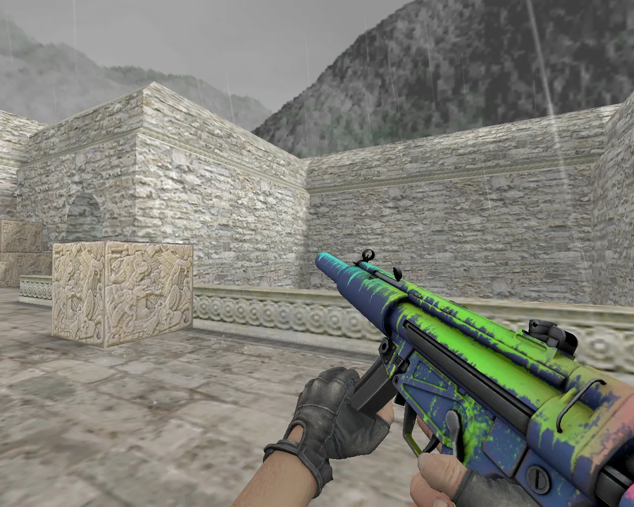 Скриншот MP5 «Фосфор» для CS 1.6 - Яркий скин для выделения на поле боя