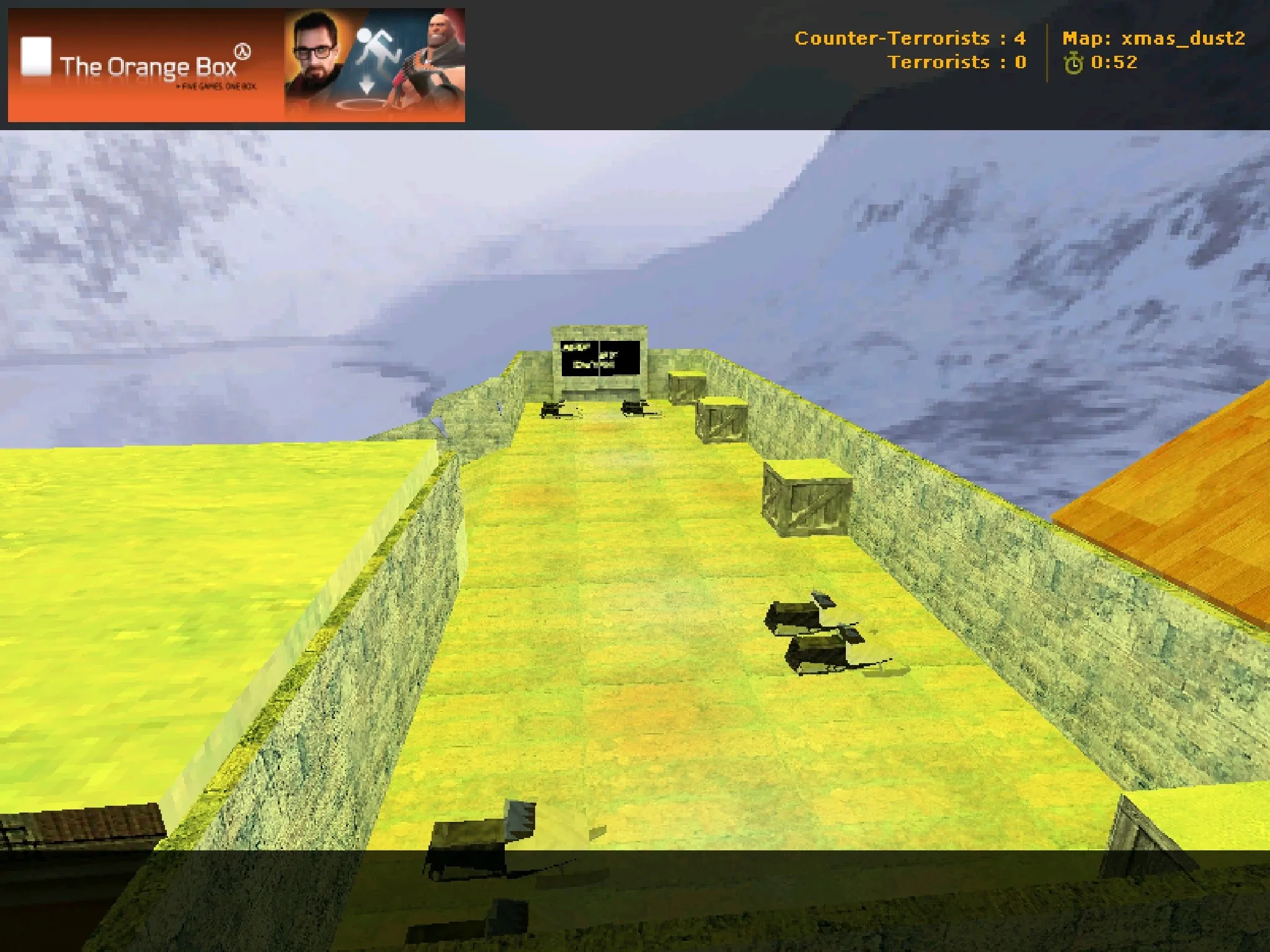 Скриншот  Карта xmas_dust2 для CS 1.6 – Зимняя версия классической карты