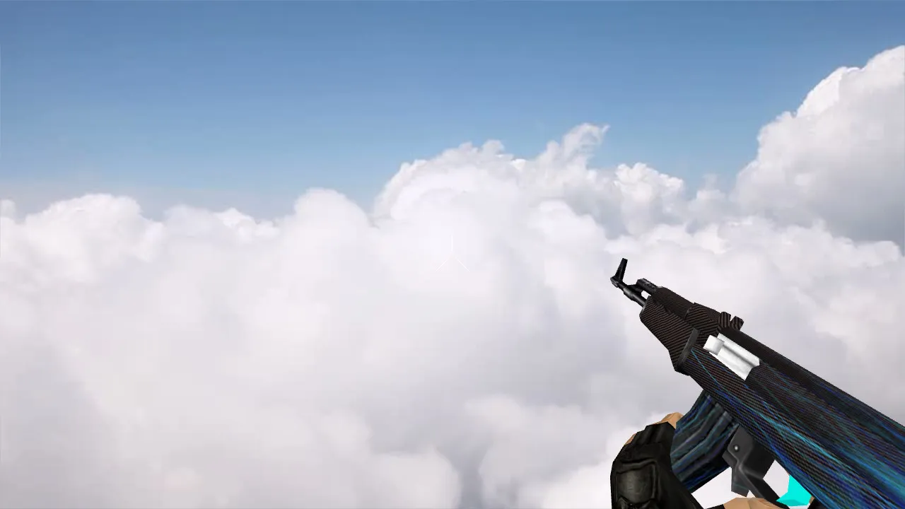 Скриншот Модель Default AK-47 Carbon Lines (v_/p_/w_) для CS 1.6: звуки, анимация осмотра, текстуры