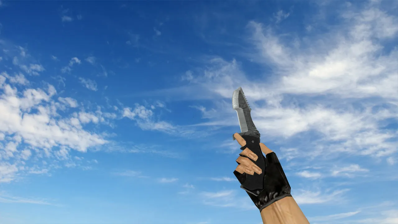 Скриншот Модель охотничий нож «Дамасская сталь» для CS 1.6: v_ p_ w_ модели, звуки, анимация осмотра