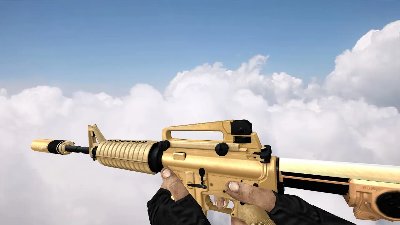 Скриншот Модель v_m4a1 Modernized M4A1 Desert Edition для CS 1.6: p_m4a1, w_m4a1, звуки, анимация осмотра