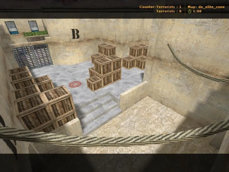 Скриншот de_elite_zone для CS 1.6: карта, точки, .nav и оптимизация (wpoly/epoly)