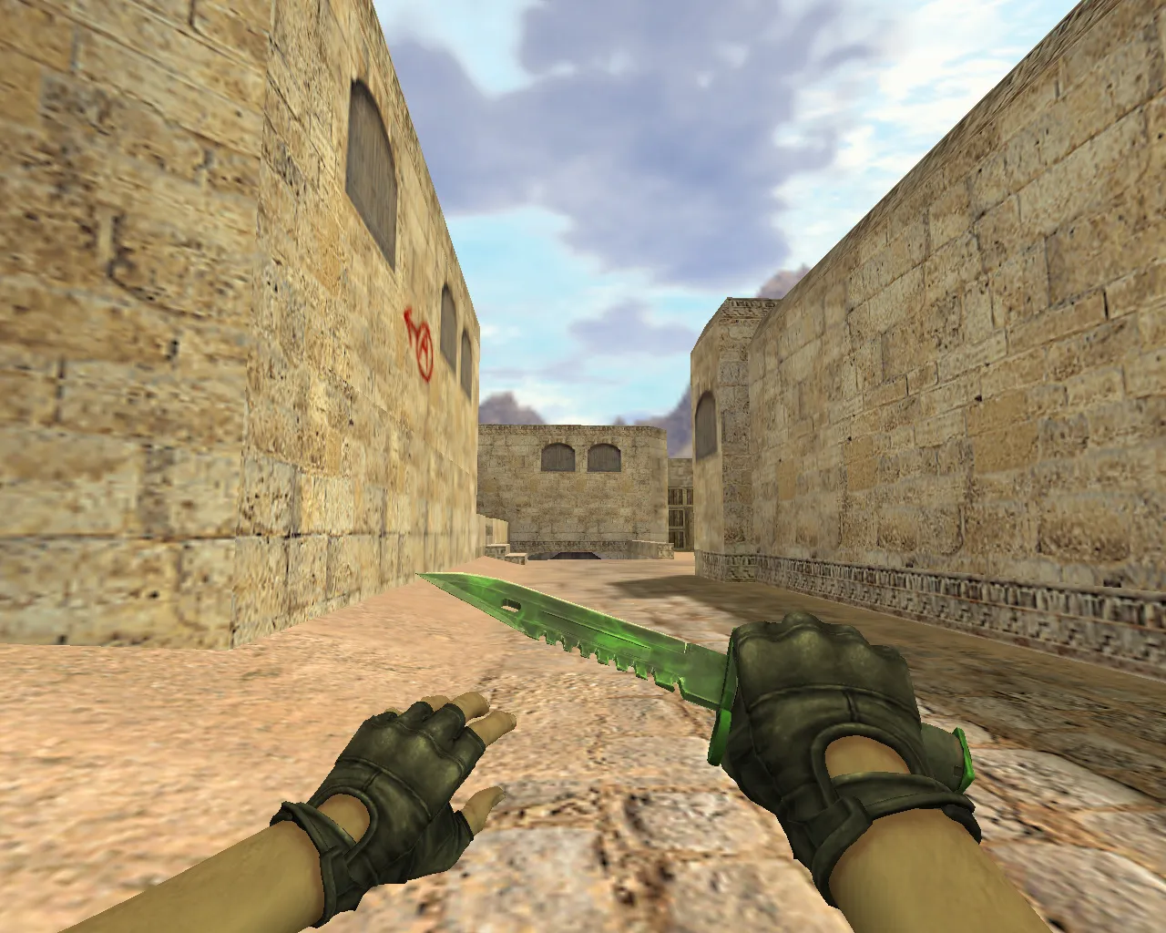 Скриншот Модель ножа v_ p_ w_ «Штык-нож М9 Гамма-волны» для CS 1.6: звуки, анимация осмотра и текстуры