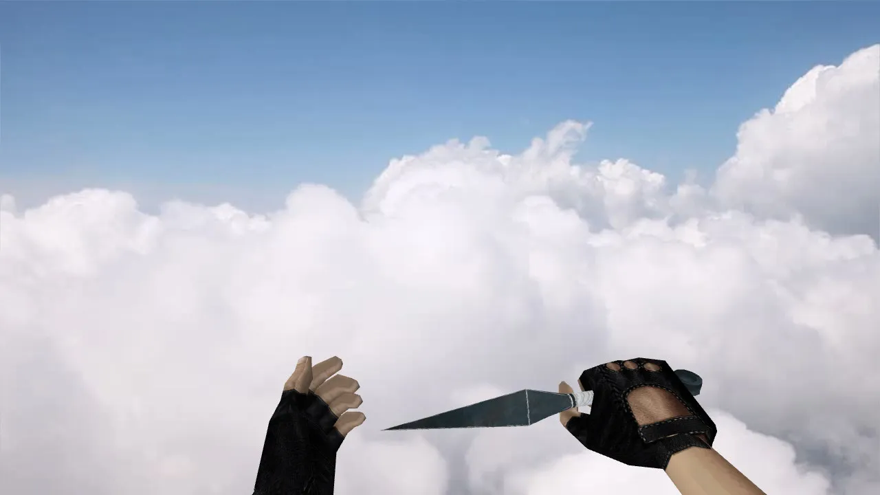 Скриншот Модель ножа «Sakuragi's Kunai v2» (v_, p_, w_) для CS 1.6: звуки, анимация осмотра и качество текстур