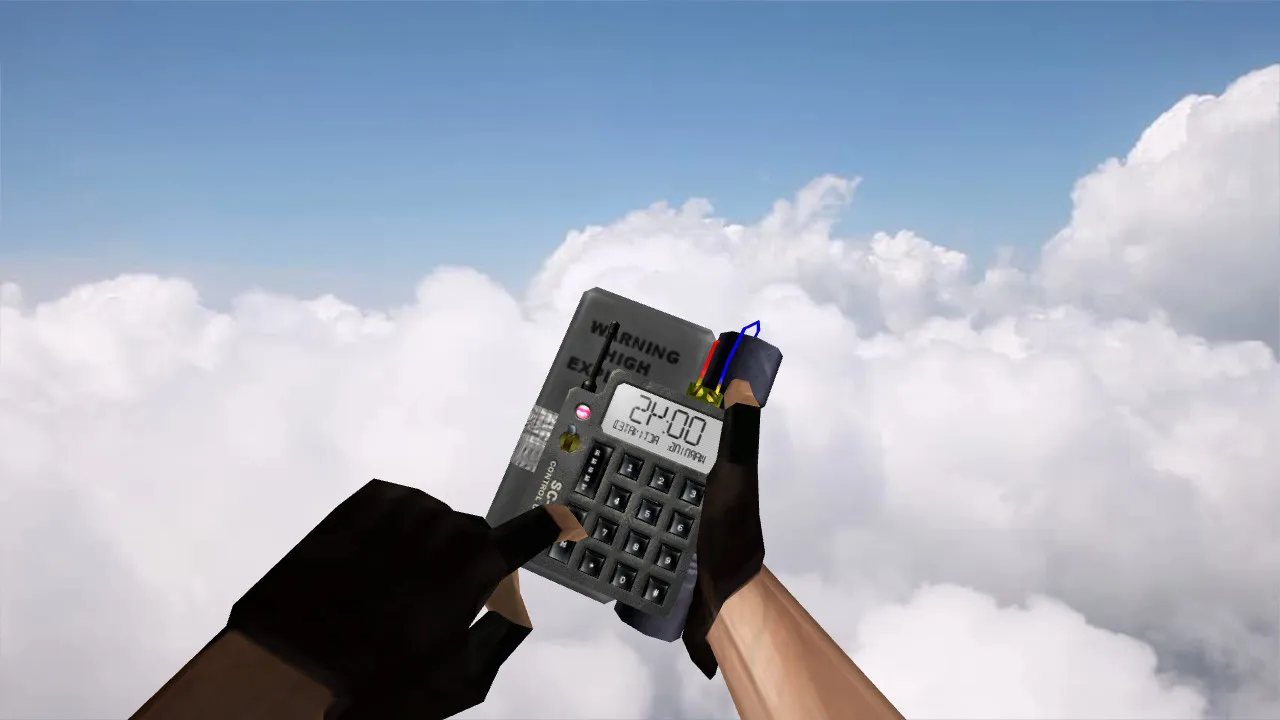 Скриншот Модель «High Warning C4» v_ для CS 1.6: p_ и w_ модели, звук, осмотр и текстуры