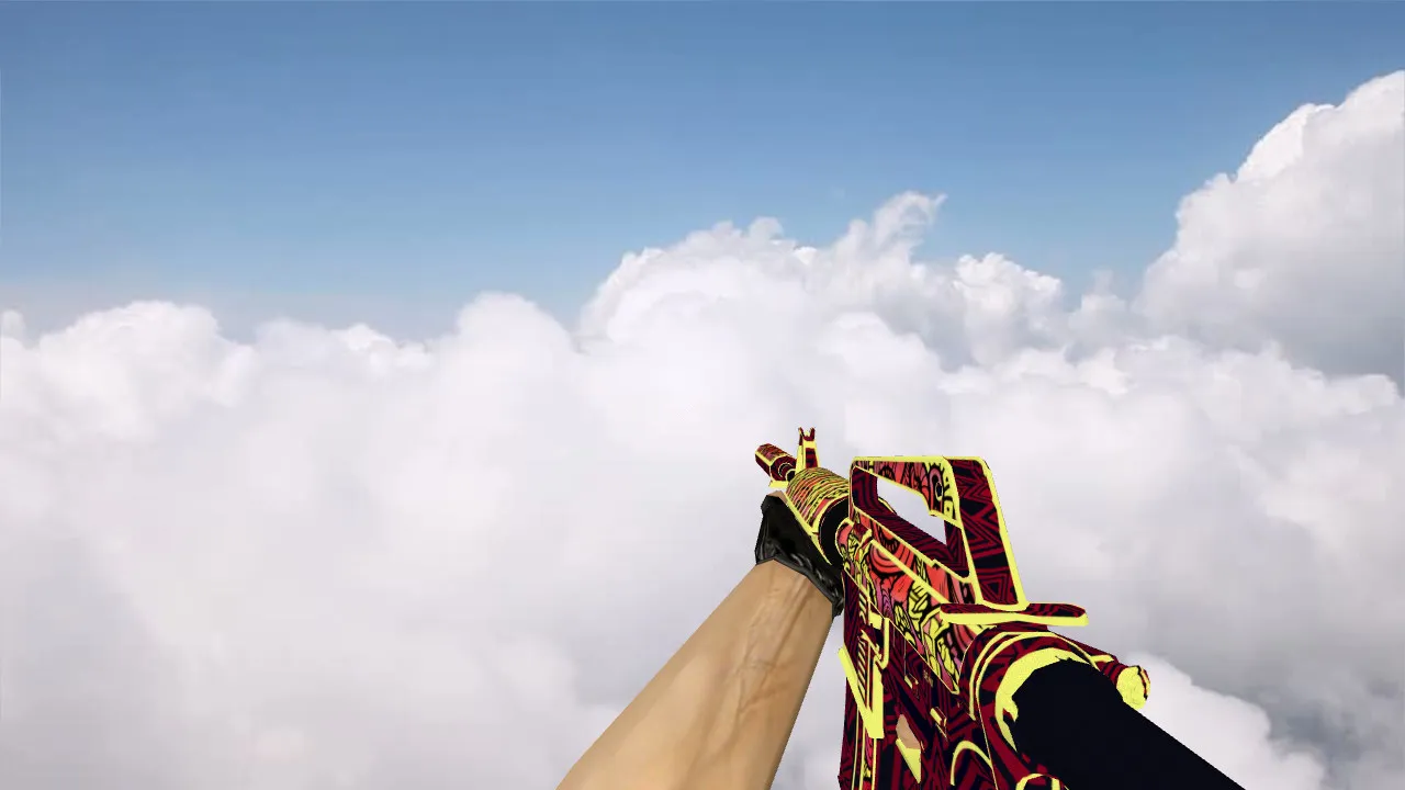 Скриншот Модель M4A1 «Огонь Чантико» для CS 1.6: v_, p_, w_ модели, звуки, анимация осмотра и текстуры