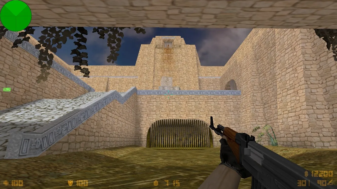 Скриншот  Карта de_aztecpp для CS 1.6: точки, раунды, .nav, оптимизация и настройка под ботов