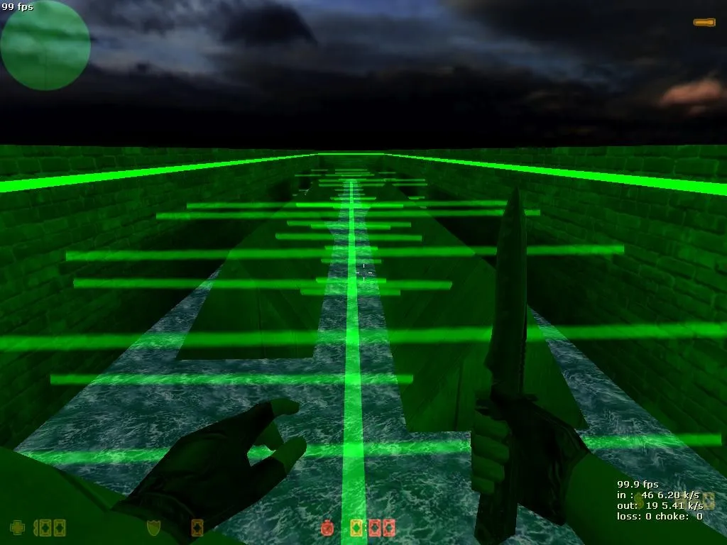 Скриншот  deathrun_green_h2_final для CS 1.6: карта deathrun, раунды, точки, .nav и оптимизация для стабильного онлайна