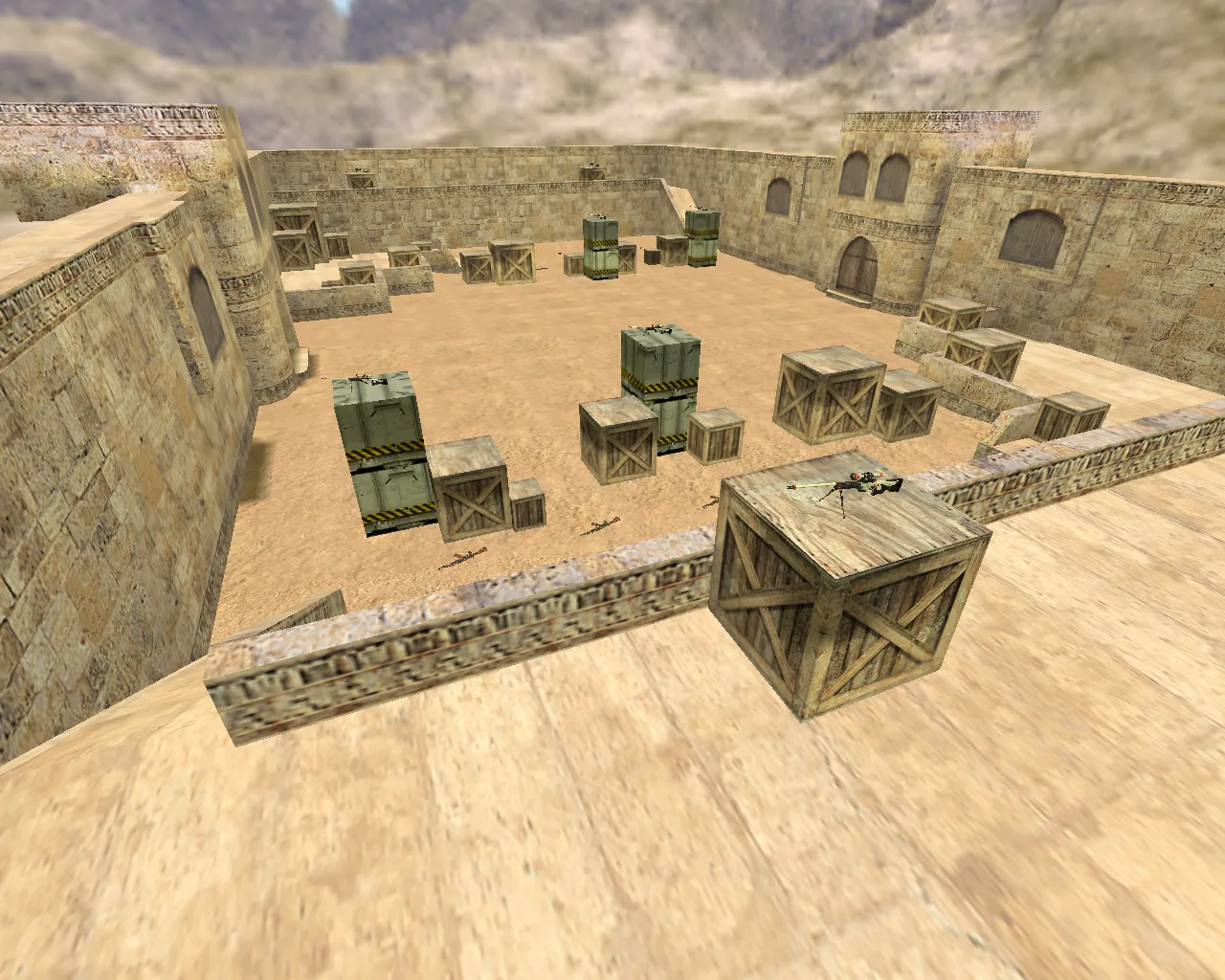 Скриншот  aim_map для CS 1.6: разбор карты, точки для тренировки и настройка ботов