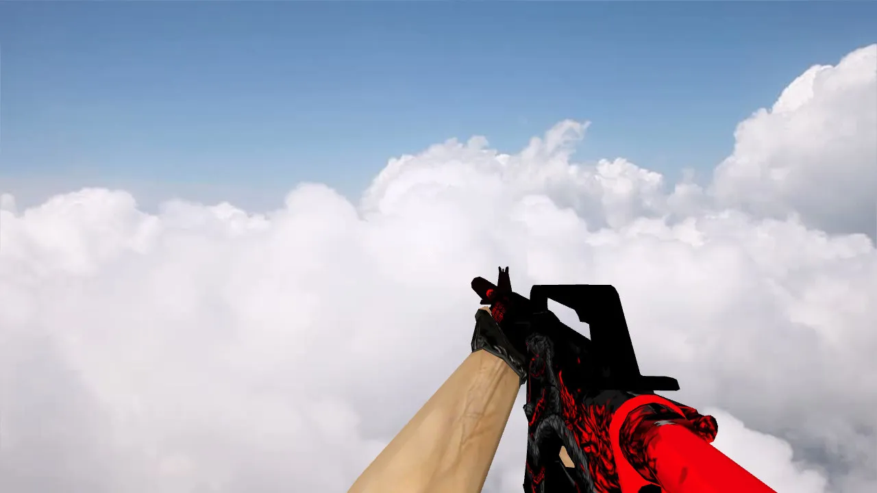 Скриншот Модель M4A1 Black Death v_model для CS 1.6: p_ и w_ файлы, звуки, анимация осмотра, текстуры и настройка