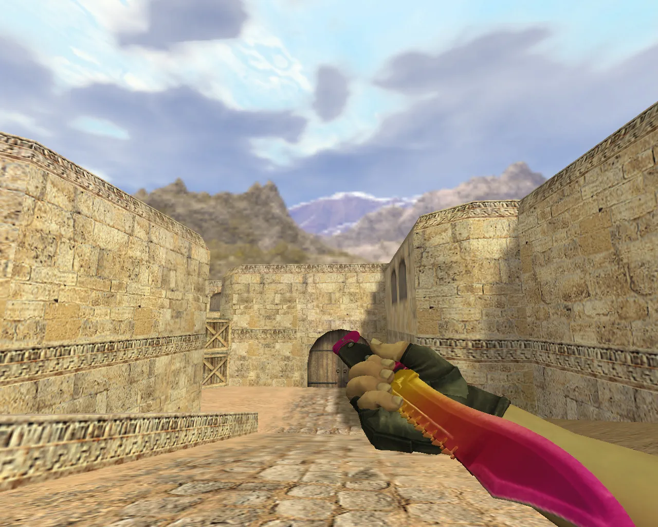 Скриншот Модель «Нож Боуи Градиент» v_ для CS 1.6: p_ и w_ модели, звук, анимация осмотра, текстуры