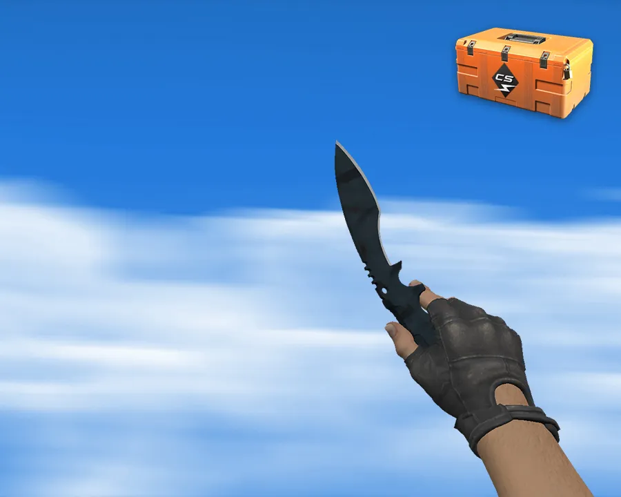 Скриншот Кукри Night Stripe для CS 1.6: v_ и p_ модели, звуки, анимация осмотра и качество текстур