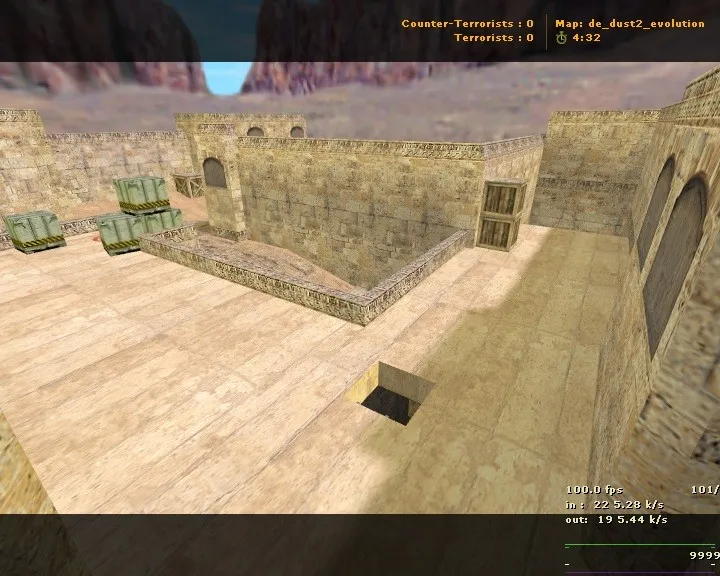 Скриншот  de_dust2_evolution для CS 1.6: точки, тактики за T/CT, оптимизация и запуск без сюрпризов