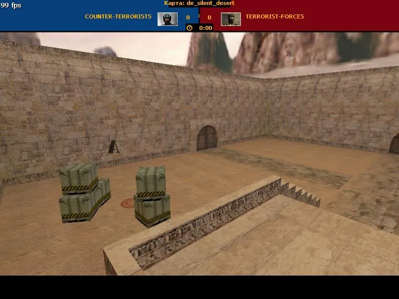 Скриншот Карта de_silent_desert для CS 1.6 - Тактика и особенности