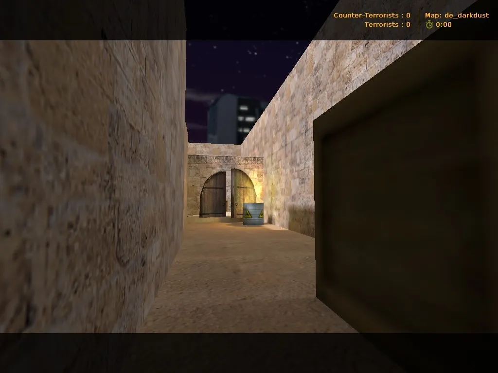 Скриншот  de_darkdust для CS 1.6: карта, точки, .nav для ботов, wpoly/epoly и баланс сторон