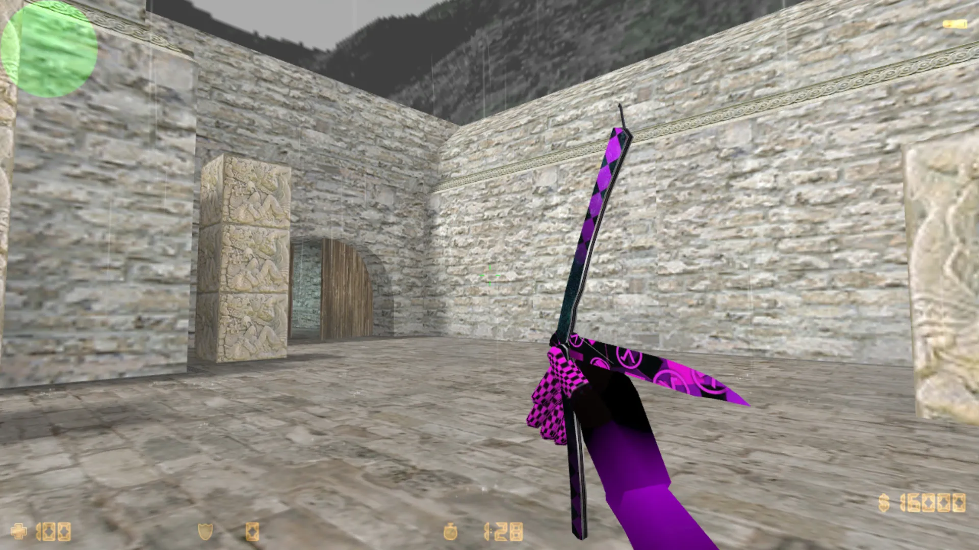 Скриншот Нож-бабочка Purple Error v_ knife модели для CS 1.6: анимация осмотра, звук, качество текстур