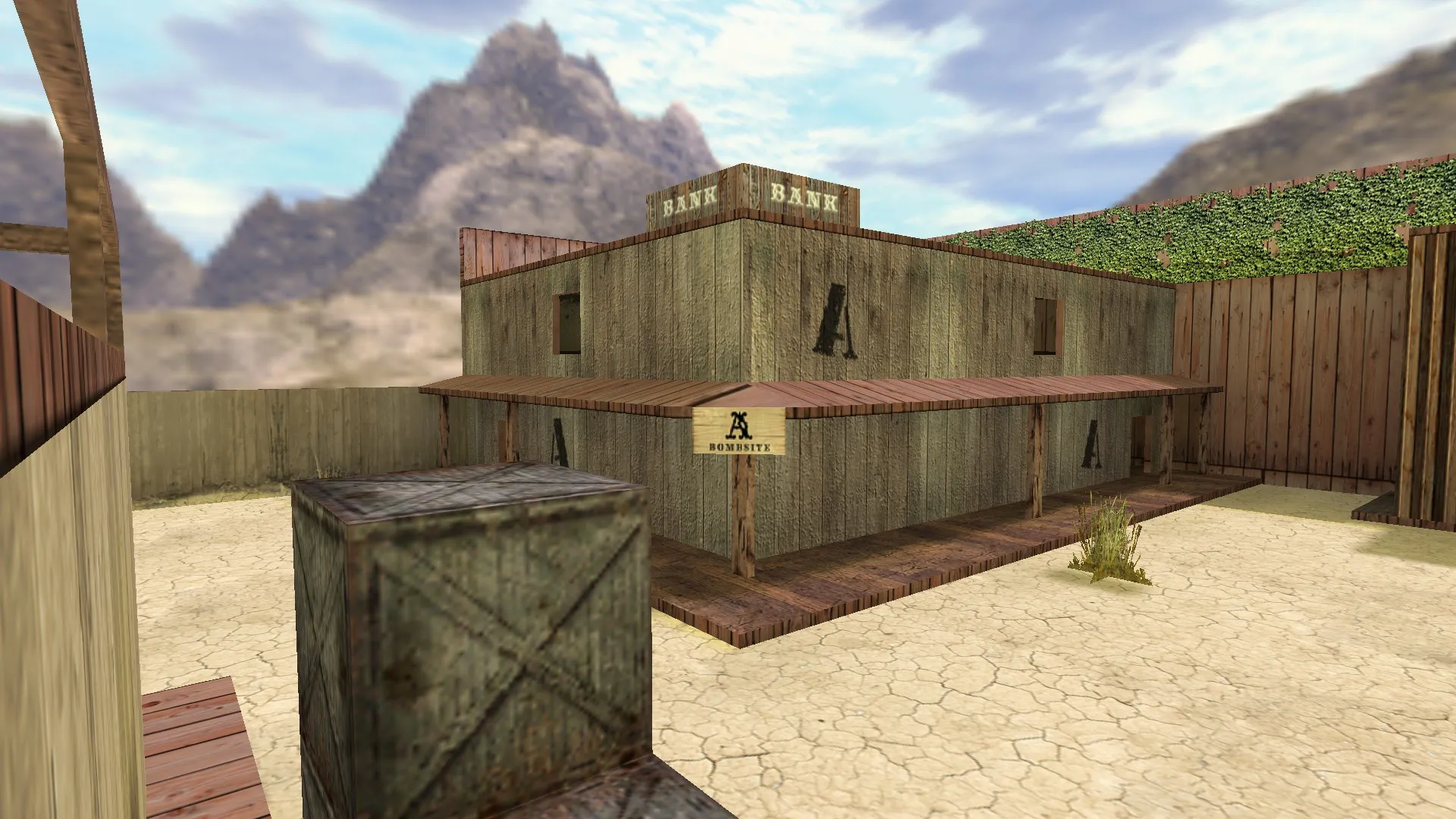 Скриншот  Карта de_wildywest для CS 1.6 - Тактический анализ и особенности