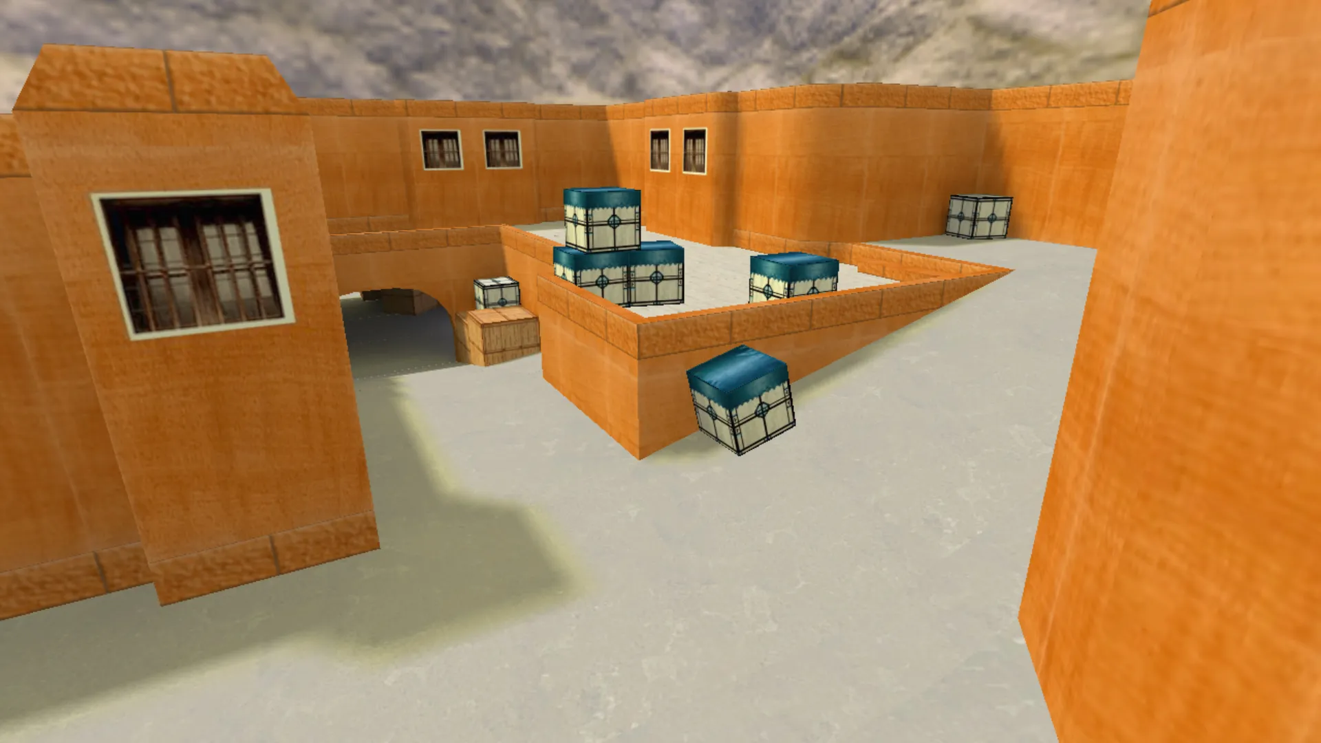 Скриншот  Карта de_dust2_2x2_heroes для CS 1.6: Даст2х2 от «Герои Украины» — баланс сторон, .nav для ботов, оптимизация