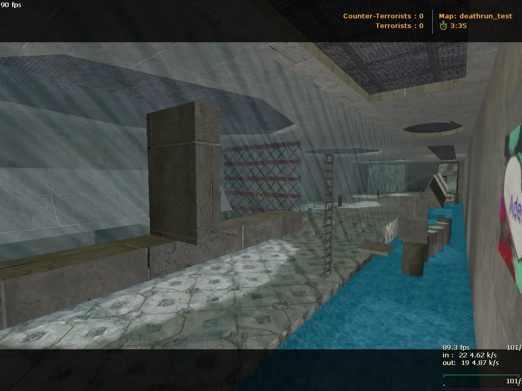 Скриншот  deathrun_adelina — deathrun карта для CS 1.6: точки, боты .nav, оптимизация и настройка