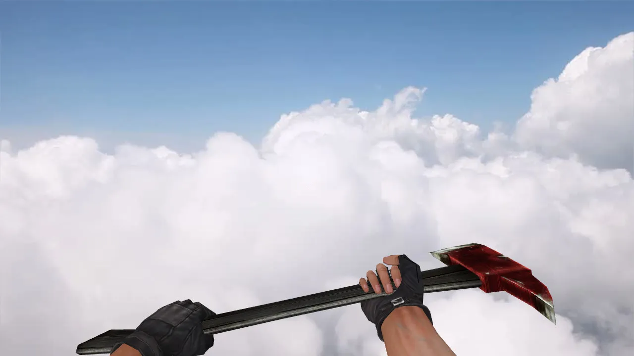 Скриншот Модель «Axe Hammer» для CS 1.6: v_ и p_ нож, звуки, анимация осмотра, качество текстур и настройка