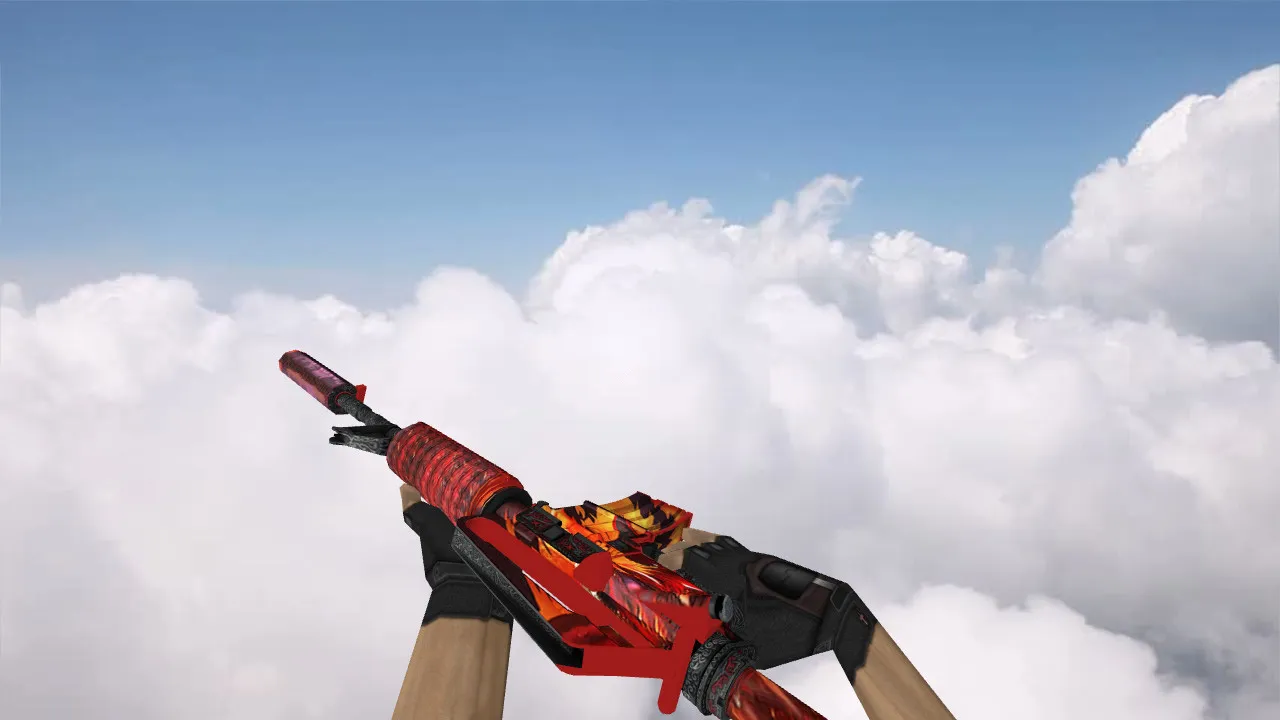 Скриншот М4А1 Chicken Revenge v_model для CS 1.6: текстуры, анимация осмотра, звуки и настройка под сервер