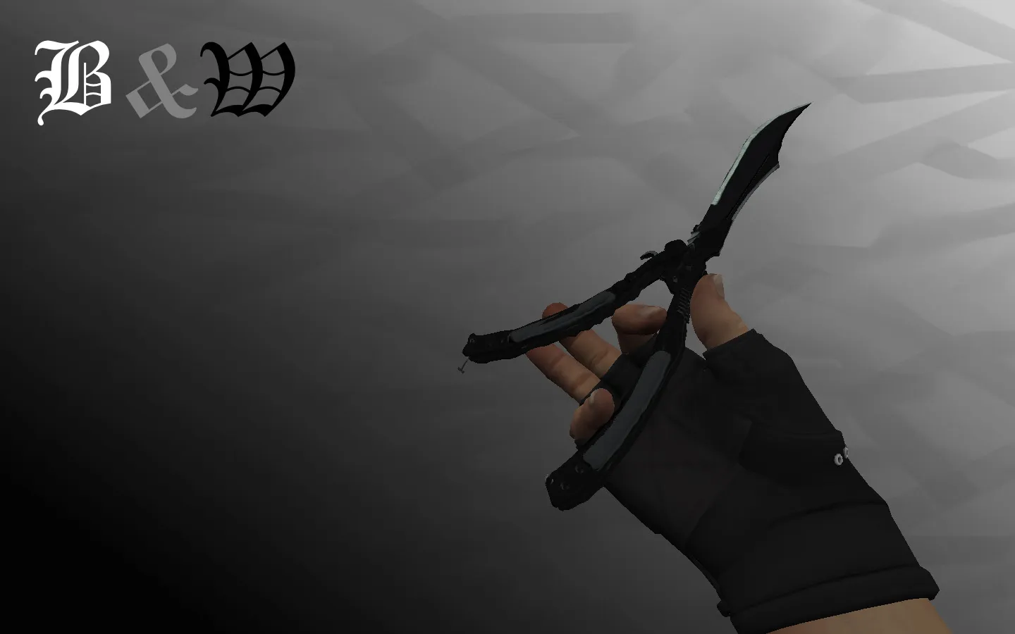 Скриншот  Инвентарь «Монохром» для CS 1.6: пак оружия с автоматической анимацией осмотра, звуками и черно-белыми скинами