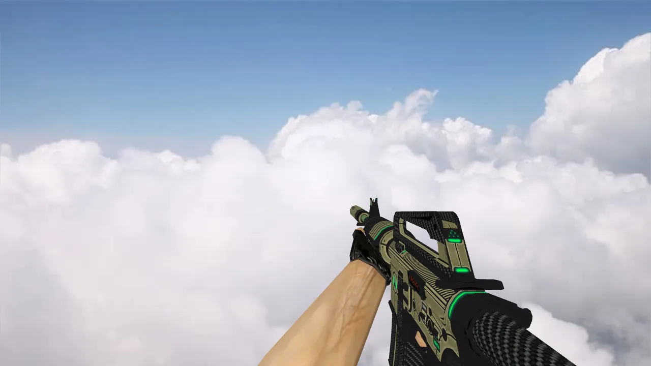 Скриншот Модель M4A1 Cyber v_ для CS 1.6: звуки, анимация осмотра, качество текстур и точный вид в игре