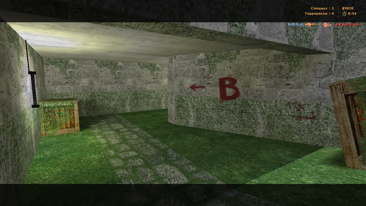 Скриншот  de_green для CS 1.6: тактика, точки, .nav для ботов и оптимизация wpoly/epoly