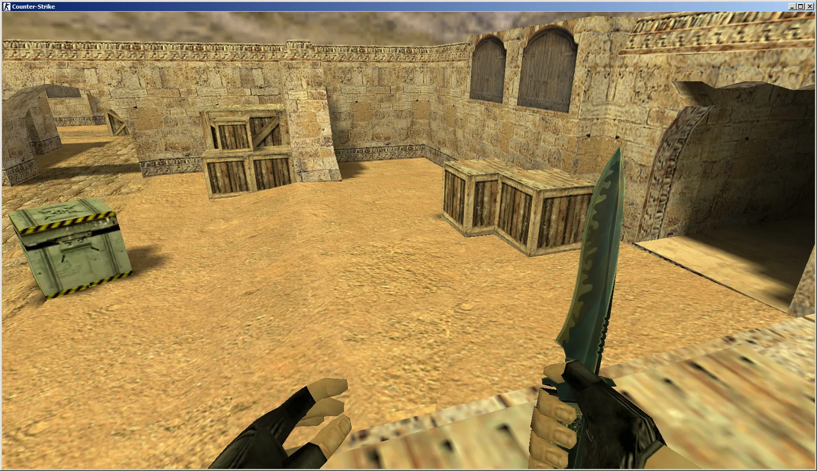 Скриншот  de_dust_bnd для CS 1.6: карта, точки для Т и КТ, bnd-стиль, .nav и оптимизация wpoly/epoly