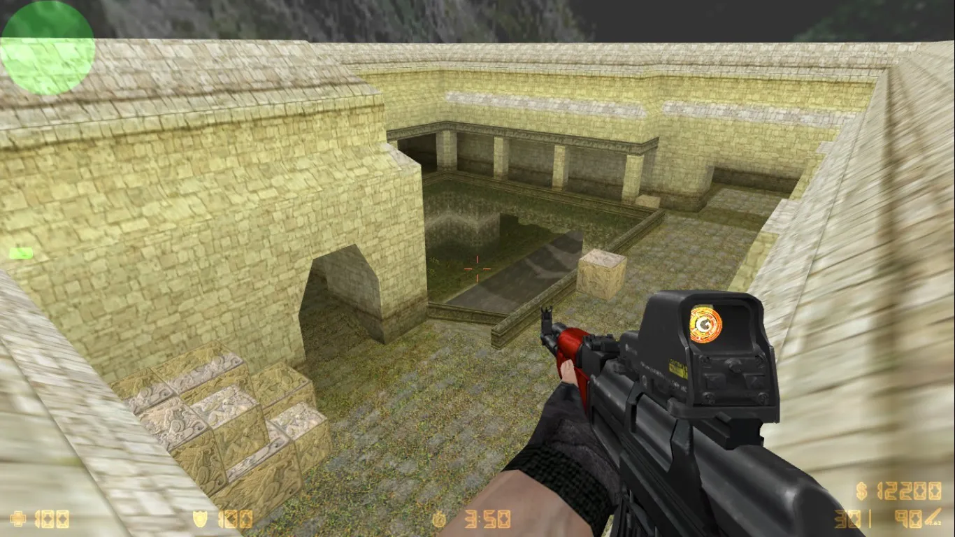 Скриншот de_aztec2014 карта для CS 1.6: тактики, точки, nav для ботов, оптимизация wpoly/epoly