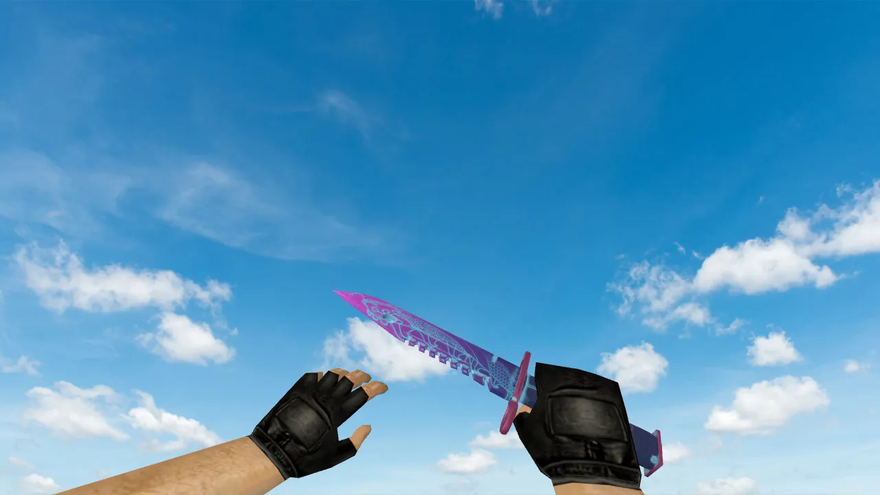 Скриншот Модель ножа v_m9bayonet kumicho dragonfish для CS 1.6: p_, w_ звуки, анимация осмотра и текстуры