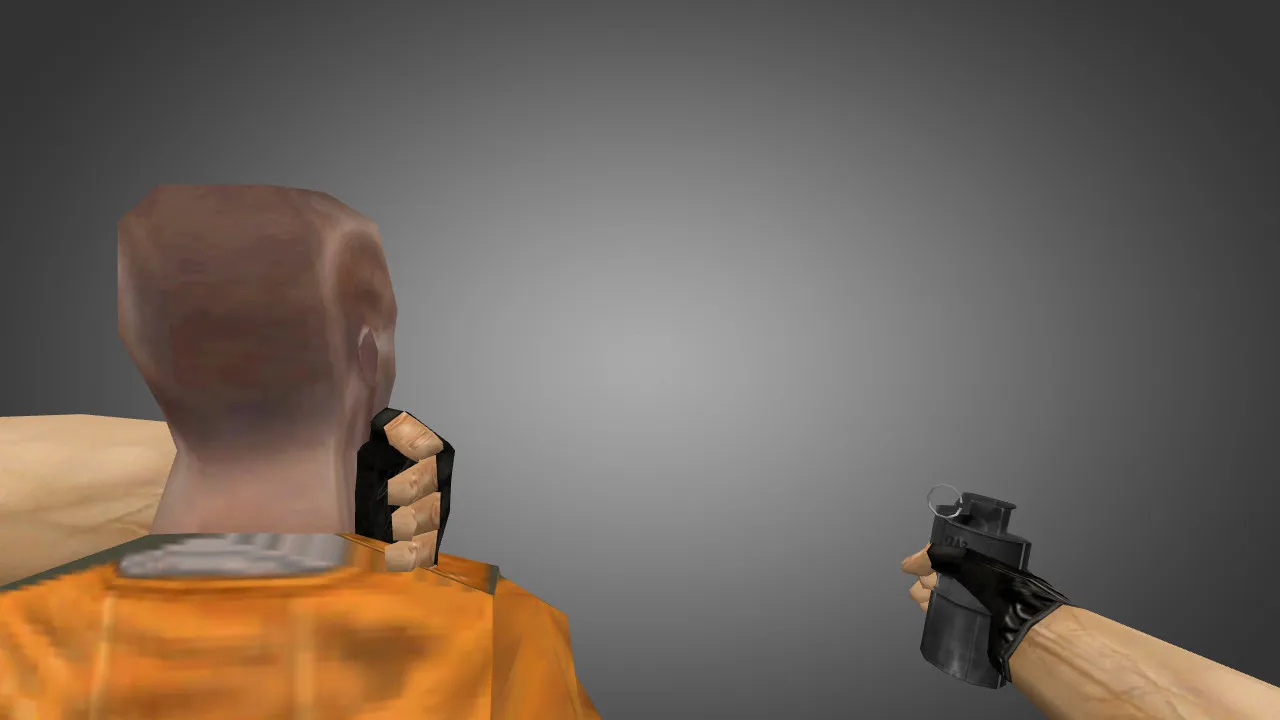 Скриншот  Модель «Hostage Human Shield» (v_ / p_ / w_) для CS 1.6: текстуры, анимация осмотра, звуки и настройка