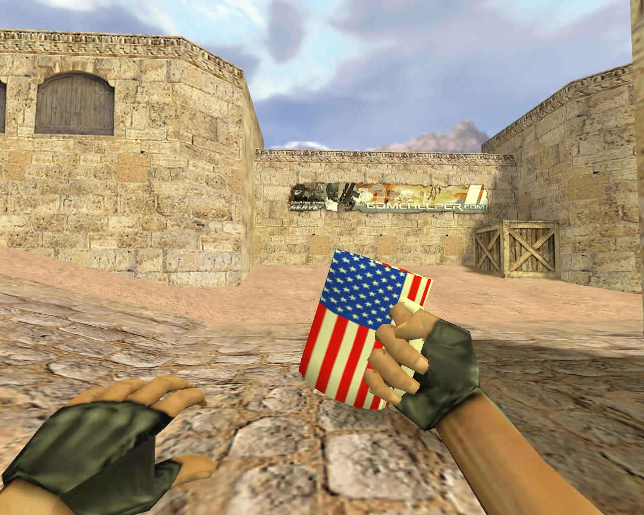 Скриншот Модель ножа «Кружка США» v_ модели для CS 1.6: звук, анимация осмотра, текстуры и настройка